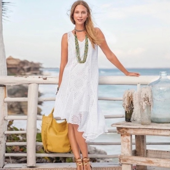 Sundance Jasper Springs White Boho Dress | 4 - Picture 1 of 7